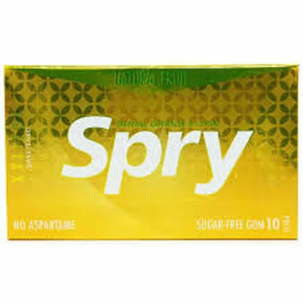 Gumy do Żucia z Ksylitolem Owocowe 10 Sztuk - SPRY (data: 15.02.2026)