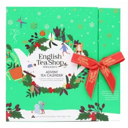 Kalendarz Adwentowy ze Wstążką Green Book Bio 25 sztuk - English Tea Shop - Przecena Krótka Data Minimalnej Trwałości