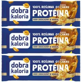 3 x Baton Proteina Krem Orzechowy and Wanilia 45 g - Dobra Kaloria