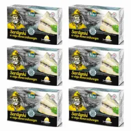 6 x Sardynki w Oleju Słonecznikowym 125 g (90 g) - Kier
