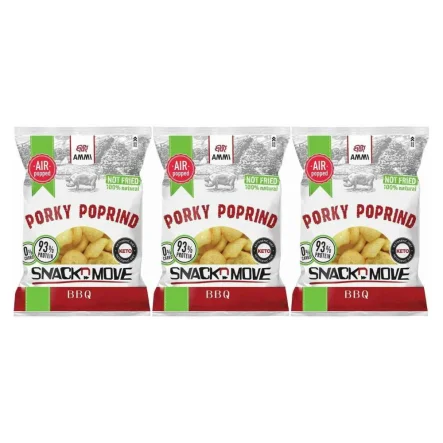 3 x Prażynki Wieprzowe Keto Prażone Powietrzem BBQ 30 g - AMMI
