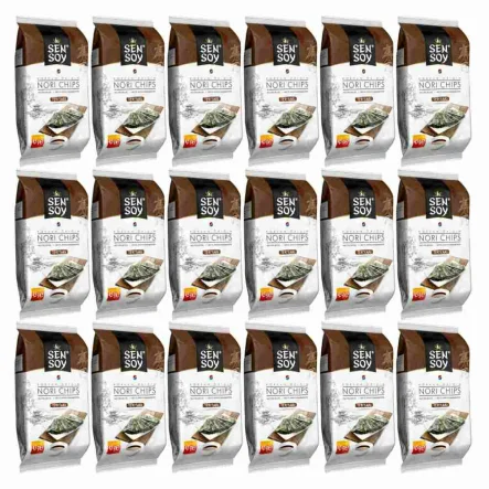 18 x Chipsy Nori Teriyaki z Alg Morskich 4,5 g - Sen Soy