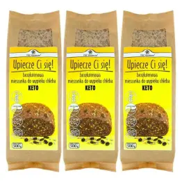 3 x  Mieszanka Chleba Bezglutenowego Keto 500 g - Pięć Przemian