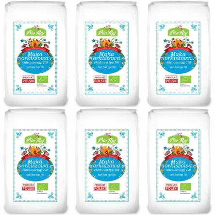 6 x Mąka Orkiszowa Chlebowa Typ 700 Bio 500 g - Bio Raj