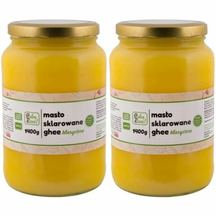 Zestaw 2 x Masło Sklarowane Ghee Klasyczne 1400 g (1600 ml) - Palce Lizać