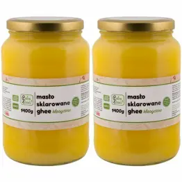 Zestaw 2 x Masło Sklarowane Ghee Klasyczne 1400 g (1600 ml) - Palce Lizać