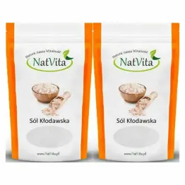 2 x Sól Kłodawska Kamienna Różowa Miałka 700 g - Natvita