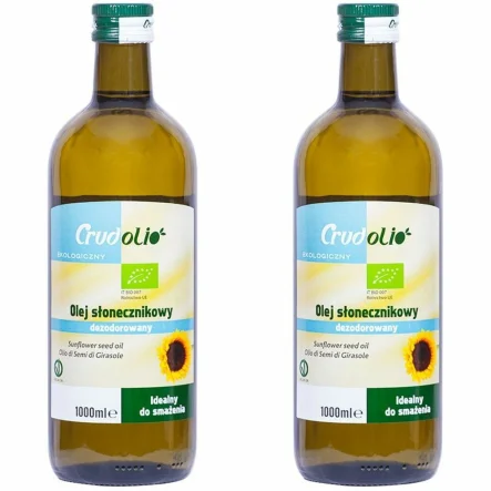 2 x Olej Słonecznikowy do Smażenia Bio 1 l - Crudolio
