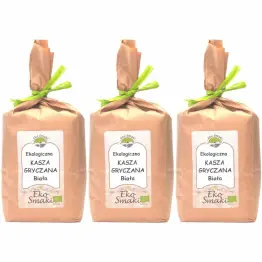 Zestaw 3 x Polska Kasza Gryczana Biała Niepalona Eko 1 Kg  Dolina Gryki Eko Smaki 