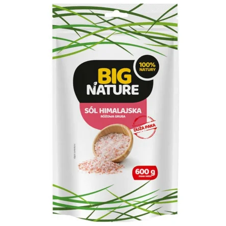 Sól Himalajska Różowa Gruba 600 g - Big Nature