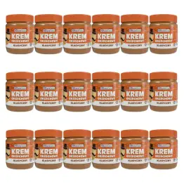 18 x Krem Orzechowy Klasyczny 100% Bez Dodatku Soli i Cukru 340 g - NaturAvena