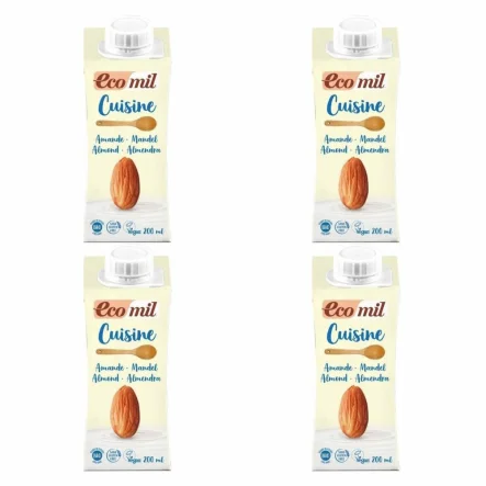 4 x Śmietanka Migdałowa UHT Bio 200 ml - Ecomil