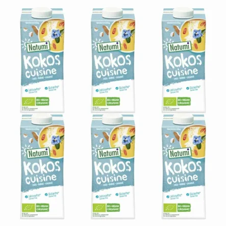 6 x Zagęszczony Produkt Kokosowy Bezglutenowy Bio 200 ml - Natumi 