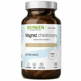 Magnez Chelatowany (Diglicynian Magnezu) 100 Kapsułek - Biowen