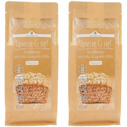 2 x Mieszanka do Wypieku Chleba Bezglutenowego Klasyczna 420 g - Pięć Przemian