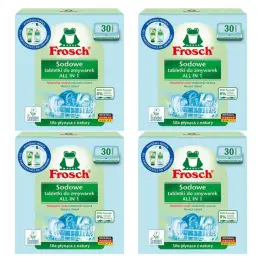 4 x Sodowe Tabletki do Zmywarek All in One 30 Sztuk - Frosch