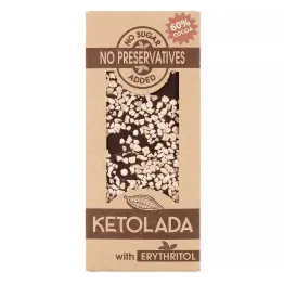 Ketolada® Czekolada 60% z Erytrytolem i Migdałami 100 g  - Czekolada bez dodatku cukru (07.05.2025)