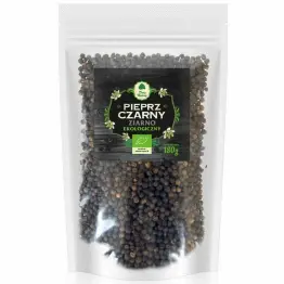 Uzupełniacz Pieprz Czarny Ziarno Eko 180 g - Dary Natury