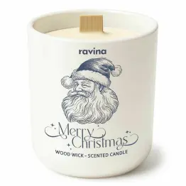Merry Christmas "MIKOŁAJ" Sojowa Świeca Zapachowa w Szkle - Ravina