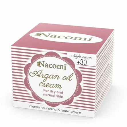 Krem Arganowy do Twarzy na Noc z Kwasem Hialuronowym 30+ 50 ml - Nacomi