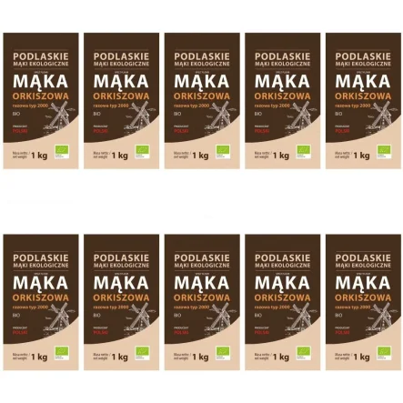 10 x Mąka Orkiszowa Razowa Bio 1 kg TYP 2000 - BioLife