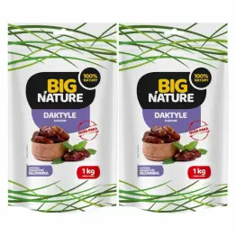 Zestaw 2 x Daktyle Suszone Naturalne bez Pestek 1 kg -  Big Nature 