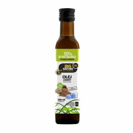 Olej Lniany Tłoczony na Zimno 250 ml - Big Nature