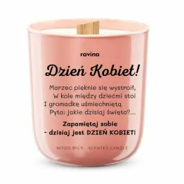 DZIEŃ KOBIET WIERSZYK - Sojowa Świeca Zapachowa w Szkle - Typ Zapachu My Way - Salire