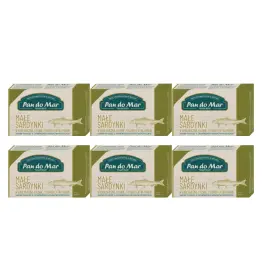 6 x Sardynki w Bio Oliwie z Oliwek 120 g (90 g)  - Pan Do Mar