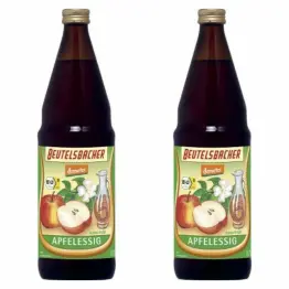 Zestaw 2 x Niepasteryzowany Ocet Jabłkowy Niefiltrowany Bio 750 ml Demeter