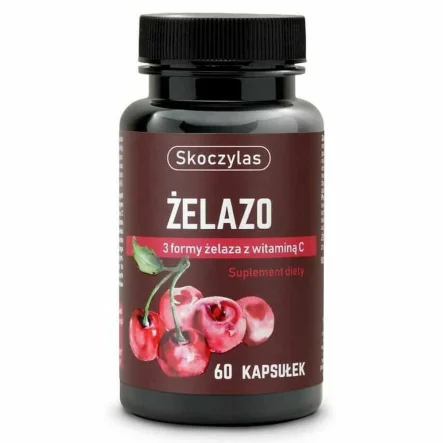 Żelazo 3 Formy z Witaminą C 60 Kapsułek - Skoczylas