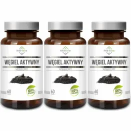 3 x Węgiel Aktywny 180 mg 60 Kapsułek - Soul Farm