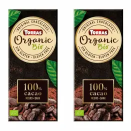 2 x Czekolada Gorzka 100% Kakao Bez Dodatku Cukru BIO 100 g - Torras