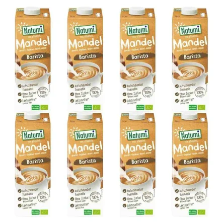 8 x Napój Migdałowy Barista Bez Dodatku Cukru Bio 1 L - Natumi