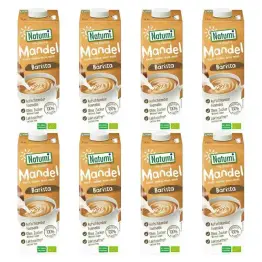 8 x Napój Migdałowy Barista Bez Dodatku Cukru Bio 1 L - Natumi