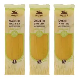 3 x Makaron Kukurydziano - Ryżowy Spaghetti Bezglutenowy Bio 250 g - Alce Nero