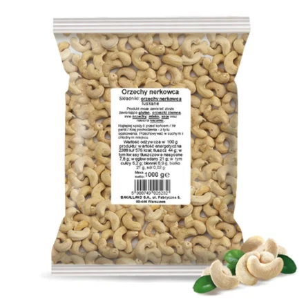 Orzechy Nerkowca Połówki 1 kg - Bakalland
