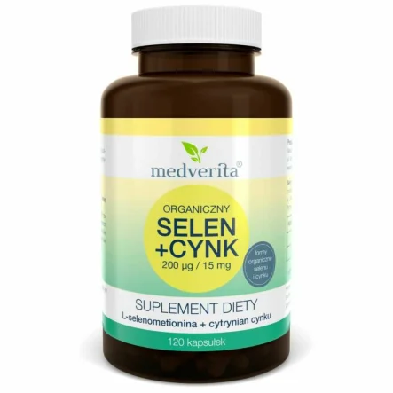 Organiczny Selen +Cynk 120 Kapsułek - Medverita