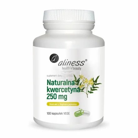 Naturalna Kwercetyna 250 mg 100 Vege Kapsułki Aliness