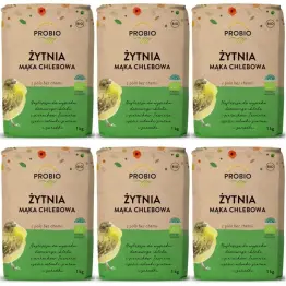 6 x Mąka Żytnia Chlebowa BIO 1 kg - Probio