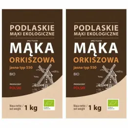 2 x Polska Mąka Orkiszowa Jasna Typ 550 Bio 1 kg BioLife