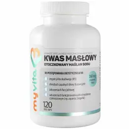 Kwas Masłowy (Otoczkowany Maślan Sodu) 120 Kapsułek - MyVita