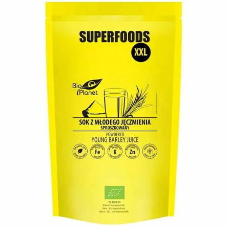 Sok z Młodego Jęczmienia Sproszkowany Bio 500 g - Bio Planet