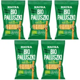 5 x Paluszki Żytnie Pełnoziarniste Bio 45 g - Naura