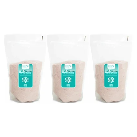 3 x Sól Himalajska Różowa Drobno Mielona 1kg -  Crystalline Planet