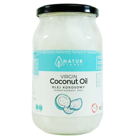 Olej Kokosowy Nierafinowany Virgin 100% Tłoczony na Zimno 900 ml - Natur Planet