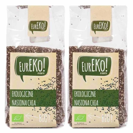 Nasiona Chia 400 g Bio - Zestaw 2 x Nasiona Chia Bio 200 g - Eureko - Szałwia Hiszpańska Eko