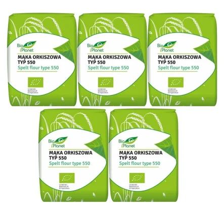 5 x Mąka Orkiszowa Typ 550 Bio 1 kg - Bio Planet