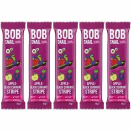 5 x Przekąska Jabłkowo - Porzeczkowa Bez Dodatku Cukru 14 g - Bob Snail