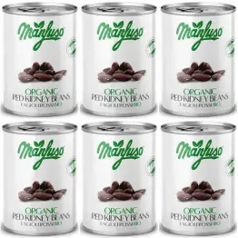 6 x Fasola Czerwona Kidney w Zalewie Bio 400 g (240 g) - Manfuso